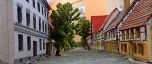 Große Stadt, ganz klein: Ein Teil von Helfried Schmelzers Miniatur-Gardelegen, Maßstab 1:200.
