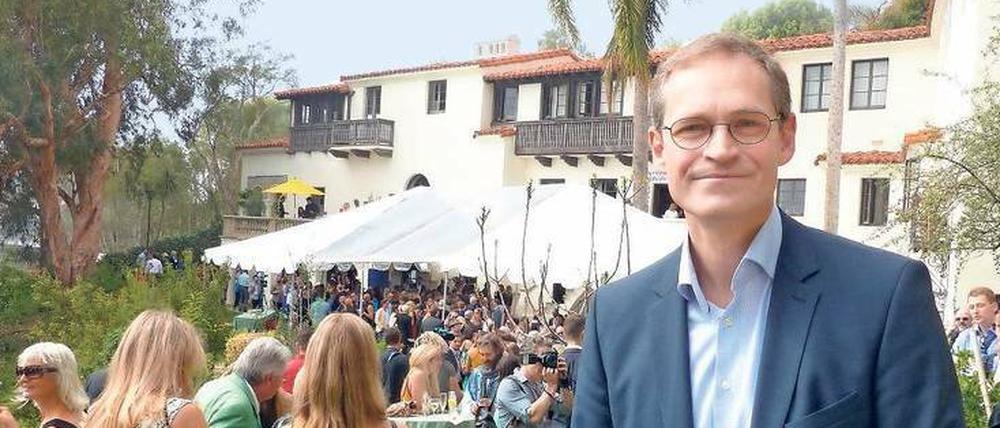 Politik unter Palmen. In der Künstleresidenz Villa Aurora in Los Angeles treffen sich traditionell die deutschen Filmschaffenden am Tag vor der Oscar-Verleihung. Der Regierende Bürgermeister war auch dabei.