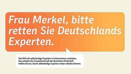 In Unions-Orange: Arbeitgeber-Appell an die Kanzlerin.