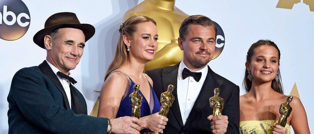 Mark Rylance, Brie Larson, Leonardo DiCaprio und Alicia Vikander