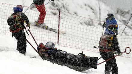 Sah nicht gut aus. Lindsey Vonn nach dem Sturz.