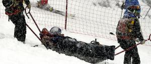 Sah nicht gut aus. Lindsey Vonn nach dem Sturz.