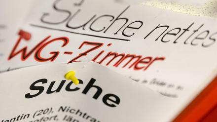 Wohnungsgesuche von Studenten hängen am Schwarzen Brett einer Universität. Die Mutter eines Studenten darf sich nicht ständig in der Wohngemeinschaft ihres Sohnes aufhalten, wenn Mitbewohner das nicht möchten. Das hat das Oberlandesgericht Hamm im Fall einer Studenten-WG aus Münster entschieden. 