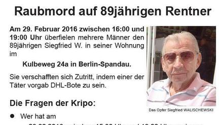 Das Plakat wurde im Kiez aufgehängt.