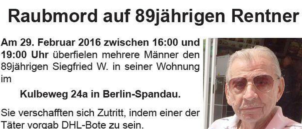 Das Plakat wurde im Kiez aufgehängt.