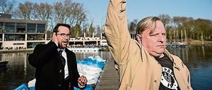 Frank Thiel (Axel Prahl, r.) mit Professor Boerne (Jan Josef Liefers) im "Tatort" - Schwanensee"