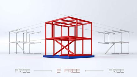 Kunst-Freiheit. Der Siegerentwurf „2Free“ von Dirk Bell.