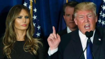 Melania und Donald Trump am 9. Februar 2016. 