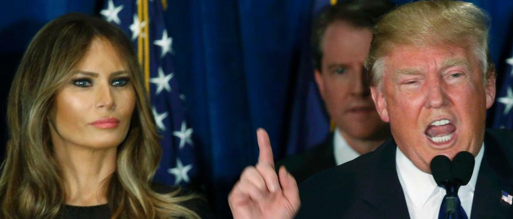 Melania und Donald Trump am 9. Februar 2016.