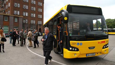 Der Übeltäter vom Model "Citea LLE" des belgisch-niederländischen Herstellers VDL auf dem Betriebshof der BVG in Berlin-Wedding. 