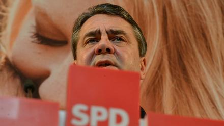 SPD-Chef Sigmar Gabriel in Stuttgart.