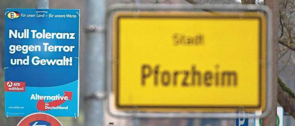 AfD-Hochburg. In Pforzheim errang die Partei 2014 bundesweit ihr bestes Ergebnis