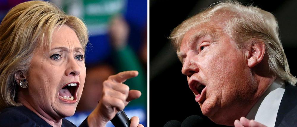 Nach dem "Super Tuesday" der US-Vorwahlen deutet viel auf ein Duell zwischen Hillary Clinton (links) und Donald Trump hin. 