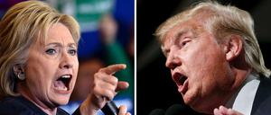 Nach dem "Super Tuesday" der US-Vorwahlen deutet viel auf ein Duell zwischen Hillary Clinton (links) und Donald Trump hin. 