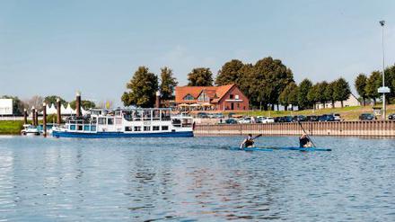 Blick über die Elbe Richtung Wittenberge