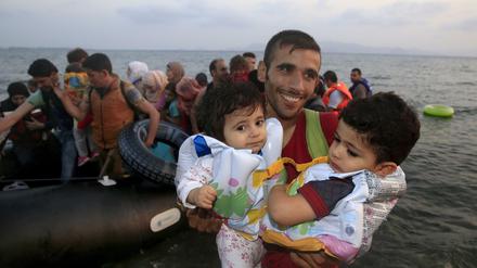 Zukunft ungewiss. Flüchtlinge wie diese Ankömmlinge auf der griechischen Insel Kos sollen nach dem Plan der Europäer und der Türkei demnächst in die Türkei abgeschoben werden.