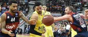 Letzter Auftritt für Alba. Mitchell Watt (in gelb) am 1. März beim Spiel in München.