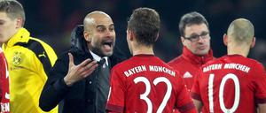 Pep Guardiola hatte Joshua Kimmich nach dem Spiel gegen den BVB noch einiges zu sagen.