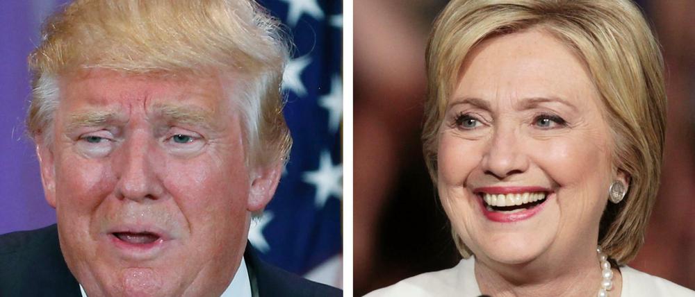 Zwei Gewinner - aber nicht auf ganzer Linie: Donald Trump, Hillary Clinton.