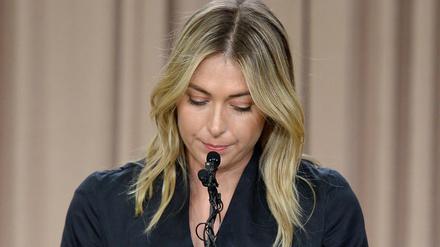 Selbst Schuld. Maria Scharapowa sieht das bei der Pressekonferenz nicht anders.