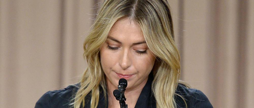 Selbst Schuld. Maria Scharapowa sieht das bei der Pressekonferenz nicht anders.