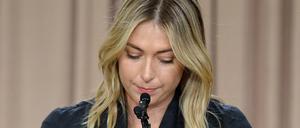 Selbst Schuld. Maria Scharapowa sieht das bei der Pressekonferenz nicht anders.