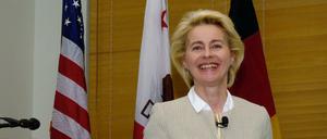 Verteidigungsministerin Ursula von der Leyen (CDU) am Mittwochabend in Stanford.