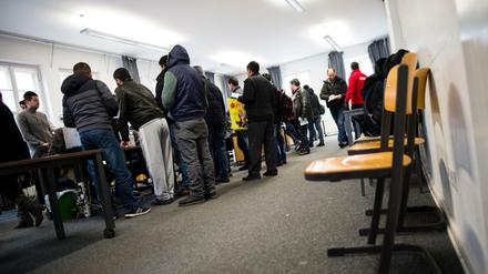 Flüchtlinge am Lageso. 