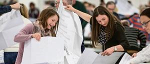 Aufwändiges Auszählen: Kommunalwahl in Hessen.