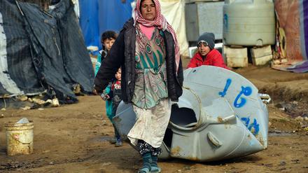 Kaum genug, um zu überleben. Syrische Flüchtlinge wie hier im Libanon leben oft in extremer Armut.