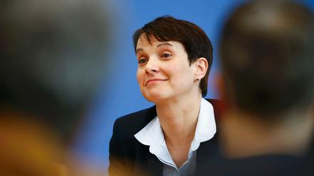 Am Montagmittag anwesend: Frauke Petry in der Bundespressekonferenz.