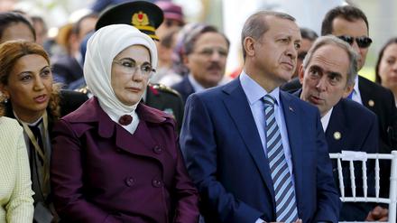 Der türkische Präsident Erdogan mit seiner Frau Emine.