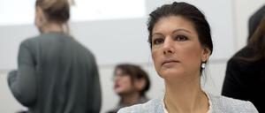Linksfraktionschefin Sahra Wagenknecht am Dienstag in der Fraktionssitzung im Berliner Reichstagsgebäude