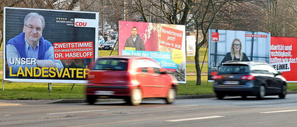 Wahlwerbung in Halle