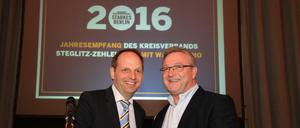  Frank Henkel, Innensenator und Spitzenkandidat der CDU (re.) und Thomas Heilmann, Justizsenator und christdemokratischer Kreisvorsitzender Steglitz-Zehlendorf beim Jahresempfang der CDU Steglitz-Zehlendorf im Bürgersaal des Rathauses Zehlendorf.