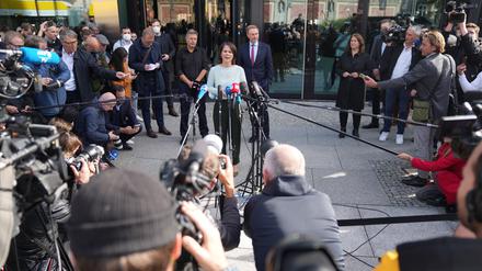 Im Fokus: Grüne und FDP machen sich vor Koalitionsgesprächen zusammen groß.