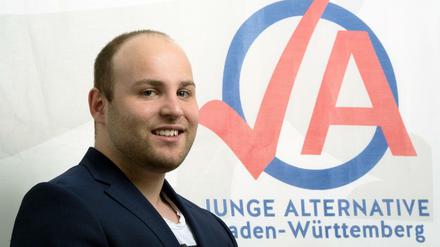 Markus Frohnmaier, der Vorsitzende der Jungen Alternative, der Jugendorganisation der Partei AfD.