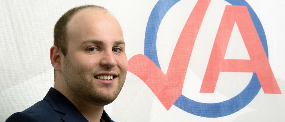 Markus Frohnmaier, der Vorsitzende der Jungen Alternative, der Jugendorganisation der Partei AfD.