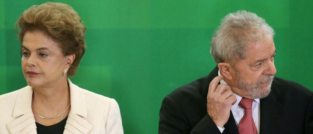 Brasiliens Präsidentin Dilma Rousseff und ihr Vorgänger Luiz Inacio Lula da Silva