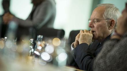 Wolfgang Schäuble am Mittwoch im Kabinett.