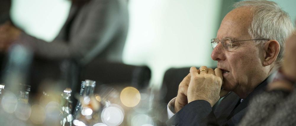 Wolfgang Schäuble am Mittwoch im Kabinett.