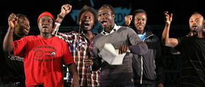 "Die Schutzbefohlenen": Das Stück von Elfriede Jelinek in der Regie von Nicolas Stemann eröffnete 2015 das Berliner Theatertreffen. 