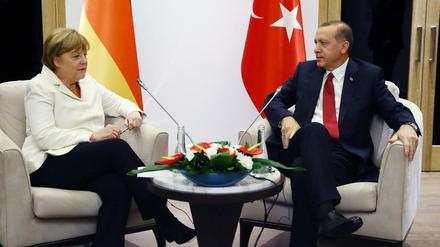 Angela Merkel mit dem türkischen Präsidenten Recep Tayyip Erdogan.