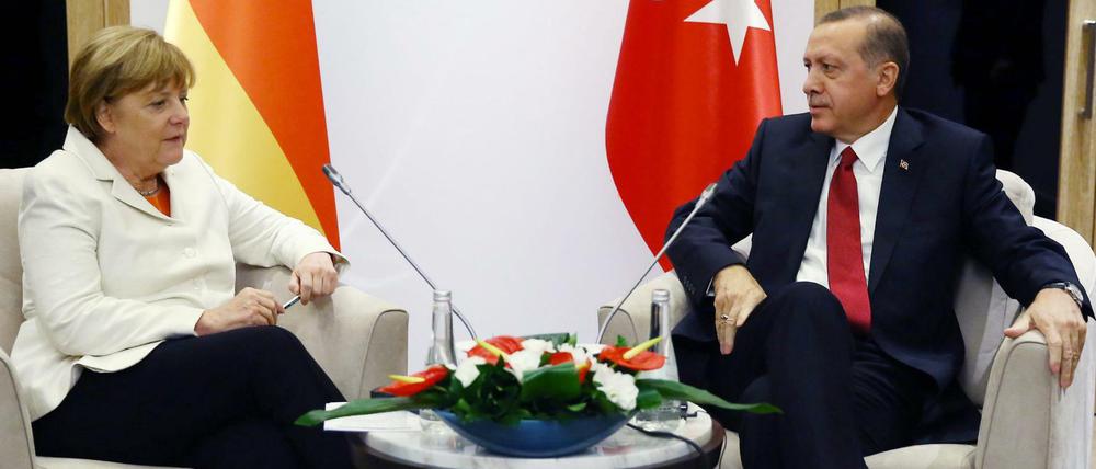 Angela Merkel mit dem türkischen Präsidenten Recep Tayyip Erdogan.