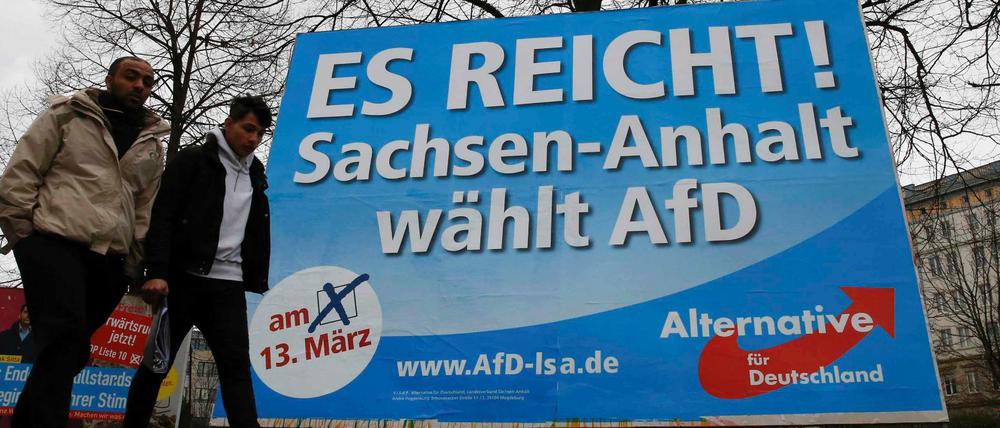 In Sachsen-Anhalt will die AfD am Sonntag in den Landtag einziehen