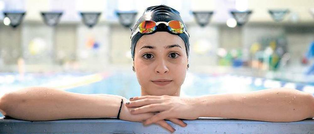 Olympia im Blick. Im September kam die 18-Jährige in Berlin an, mittlerweile trainiert sie bei den Wasserfreunden Spandau 04 – und hat gute Chancen, in Rio zu starten. 