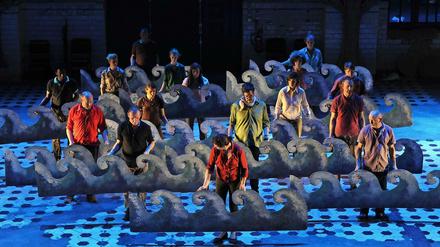 Die britische Gruppe Forced Entertainment, hier auf der Ruhrtriennale 2013 mit "The Last Adventures". 