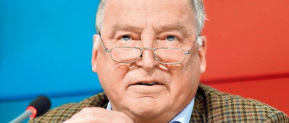Alexander Gauland, Bundesvize und Landeschef der AfD in Brandenburg, kann für seine Geburtstagsfeier umplanen.