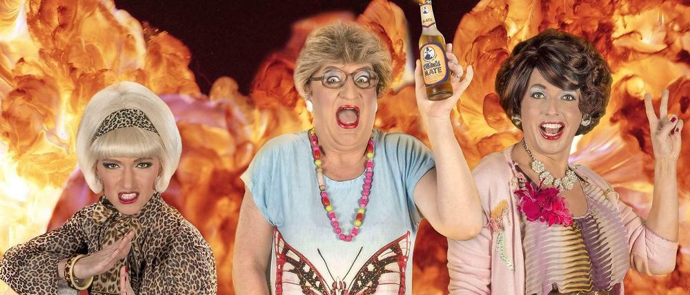 Biggy van Blond, Ades Zabel und Bob Schneider in "Die wilden Weiber von Neukölln".