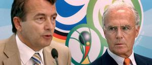 Franz Beckenbauer (r.), Wolfgang Niersbach und die Vergabe der WM 2006 sind jetzt Gegenstand von offiziellen Fifa-Ermittlungen.